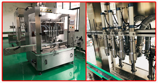 星火廠房老干媽辣椒醬灌裝機及細節(jié)實拍