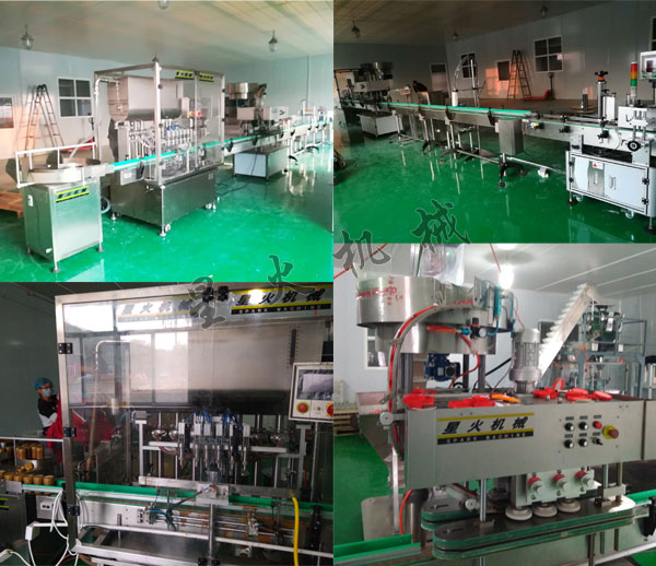 小型芝麻醬灌裝機生產線-芝麻醬灌裝線成套設備實拍