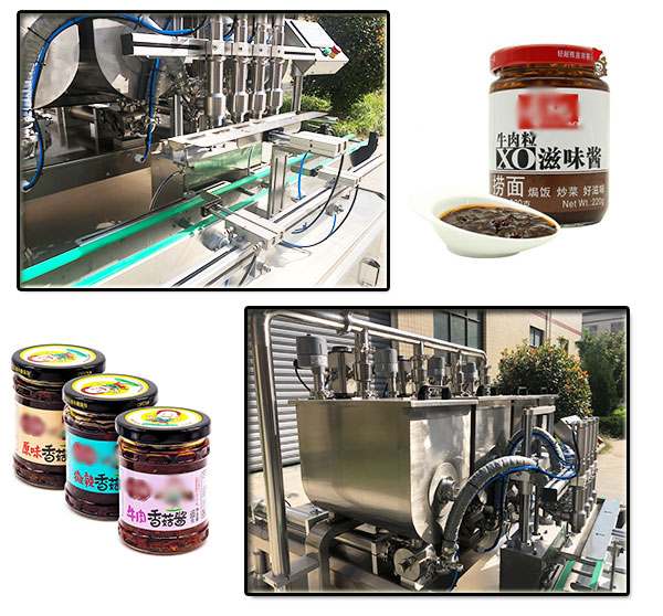 全套醬料灌裝機細節及樣品圖