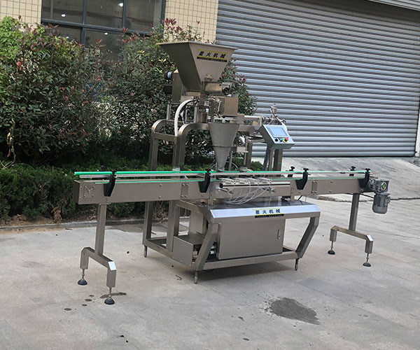 瓶裝定量醬腌菜灌裝生產線實拍圖