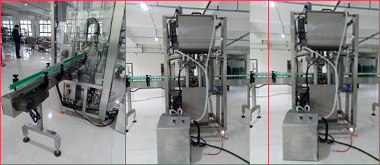 辣椒醬定量灌裝生產線細節展示